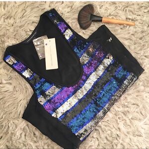 FRENCH Connection Sequined Tank Top NEW